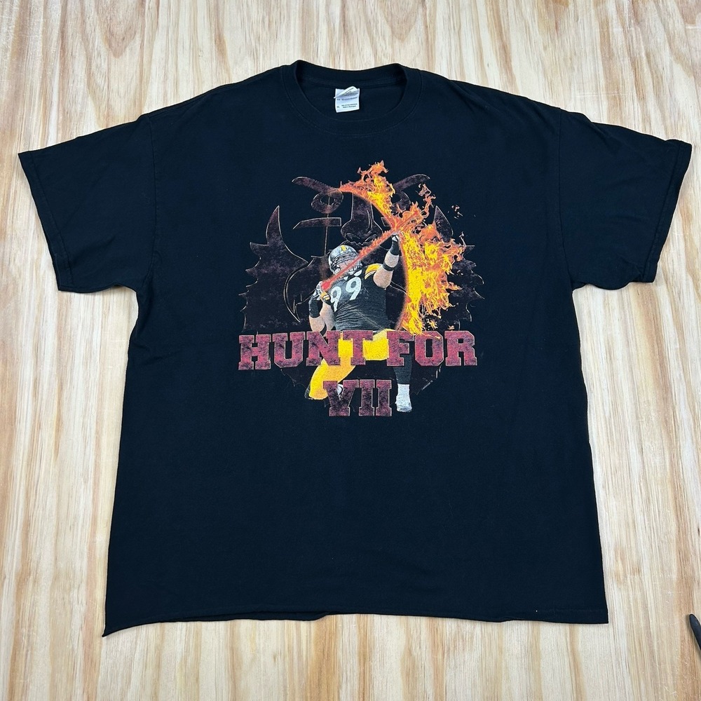 Y2K Pittsburgh Steelers Hunt For 7 Hunger Games‎ Parody XL Shirt Football Black